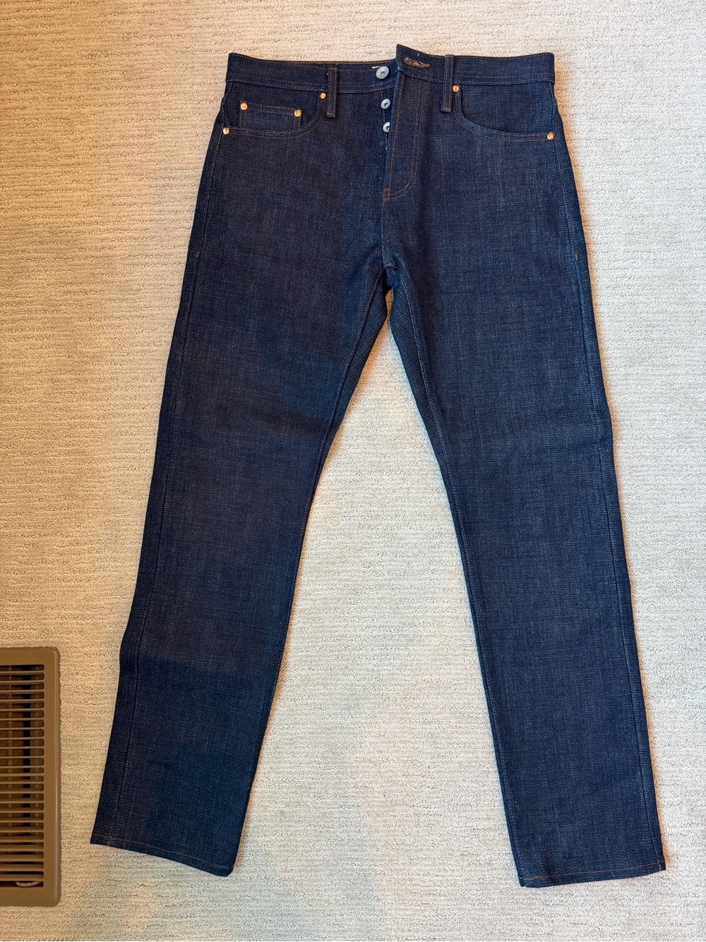 The Unbranded Brand Slim Straight Dark Blue Jeans